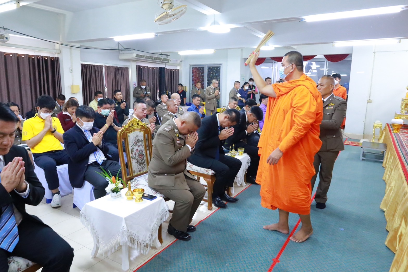 พิธีทำบุญเพื่ออุทิศส่วนกุศลให้แก่ข้าราชการตำรวจที่ล่วงลับและเสริมสร้างความเป็นศิริมงคลให้กับหน่วยงาน,ข้าราชการตำรวจและครอบครัว เนื่องในวันตำรวจ 2566