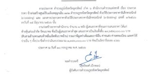 ประกาศผู้ชนะการเสนอราคา ประกวดราคาจ้างก่อสร้างศูนย์รับแจ้งเหตุฉุกเฉิน ๑๙๑ ภ.จว.อุตรดิตถ์