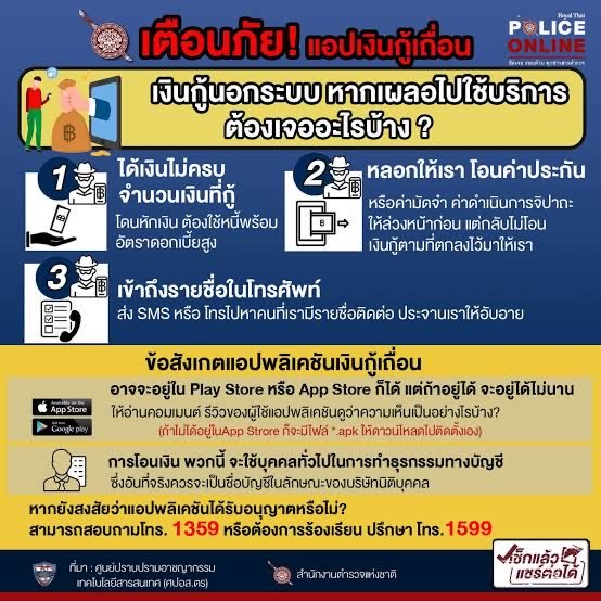 เตือนภัย! แอปกู้เงินเถื่อน เงินกู้นอกระบบ